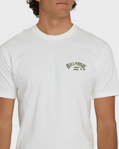 Billabong Men's Arch Hi Regular Short Sleeve T-Shirt - Off White