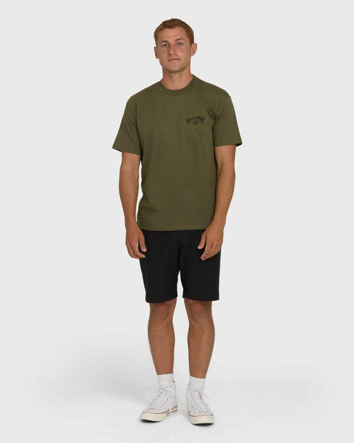 Billabong Men's Arch Hi Regular Short Sleeve T-Shirt - Military