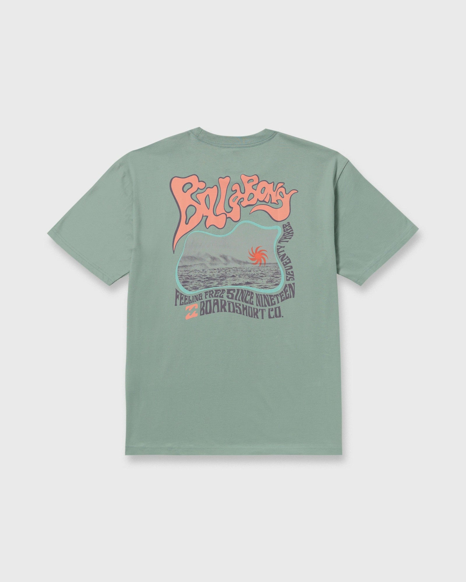Billabong Men's Morning Haze Regular Short Sleeve T-Shirt - Mineral Blue