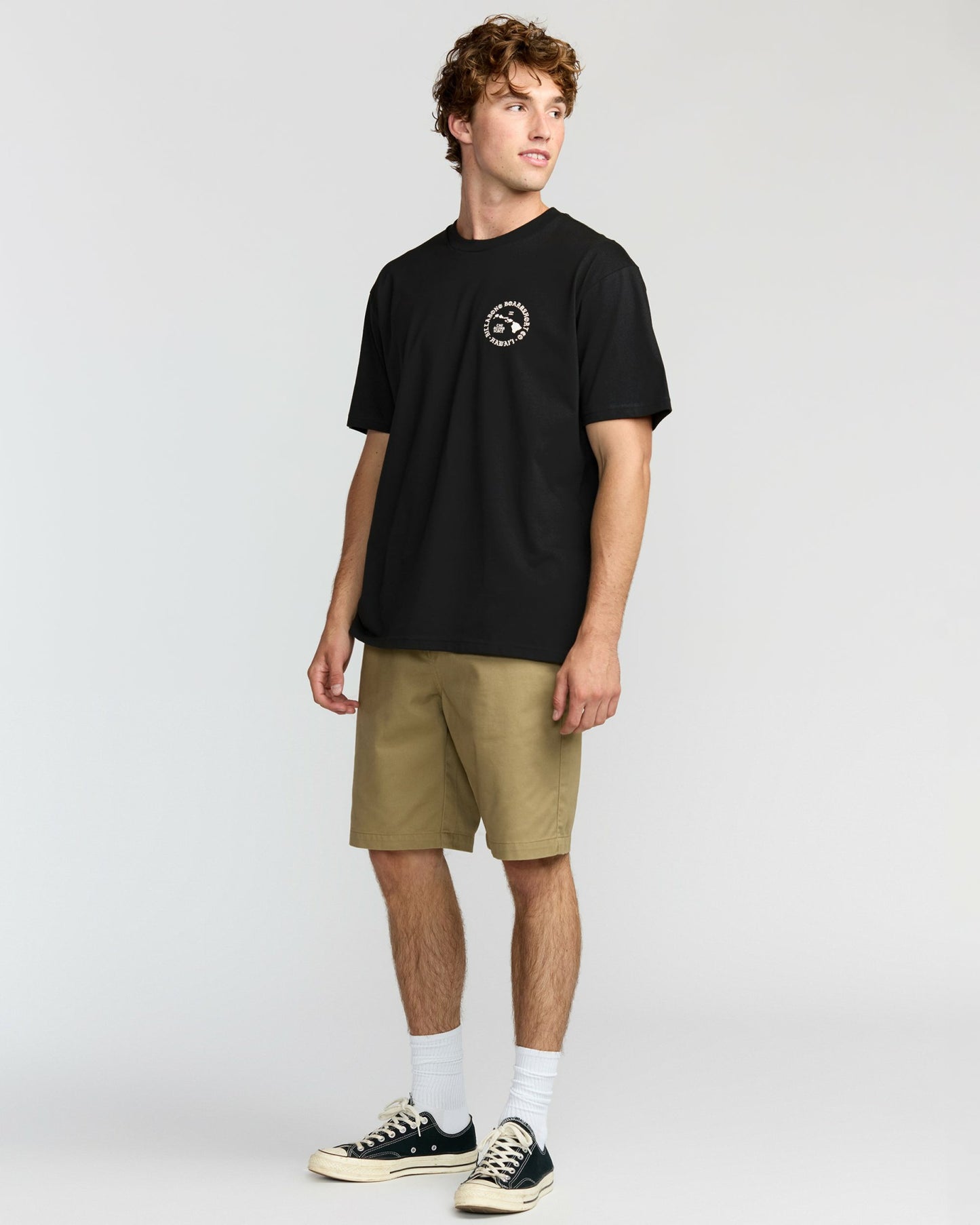 Billabong Men's Aloha Island Hi Regular Short Sleeve T-Shirt - Washed Black