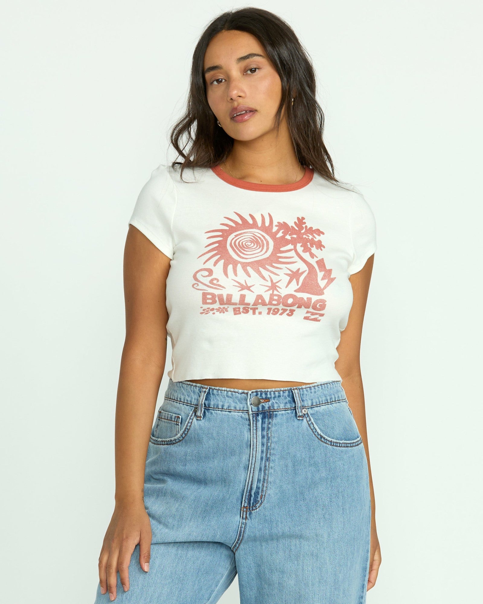Billabong Women's Electric Feeling Tee - Salt Crystal