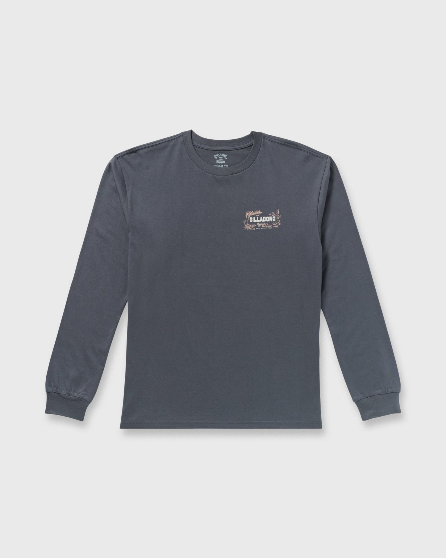 Billabong Men's Lounge Regular Long Sleeve T-Shirt - Midnight Blue