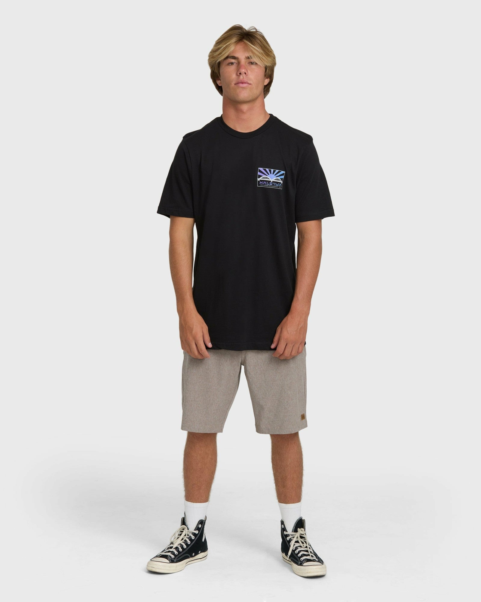 Billabong Men's Haleiwa Rising Sun Short Sleeve T-Shirt - Black