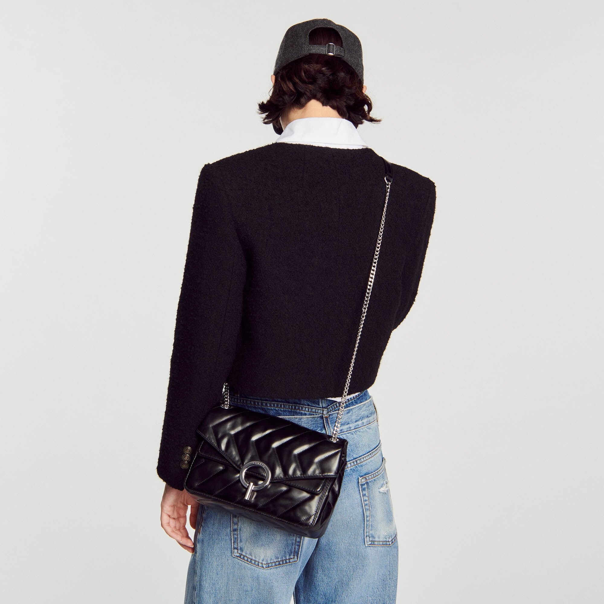 Sandro Women Yza bag in certified leather