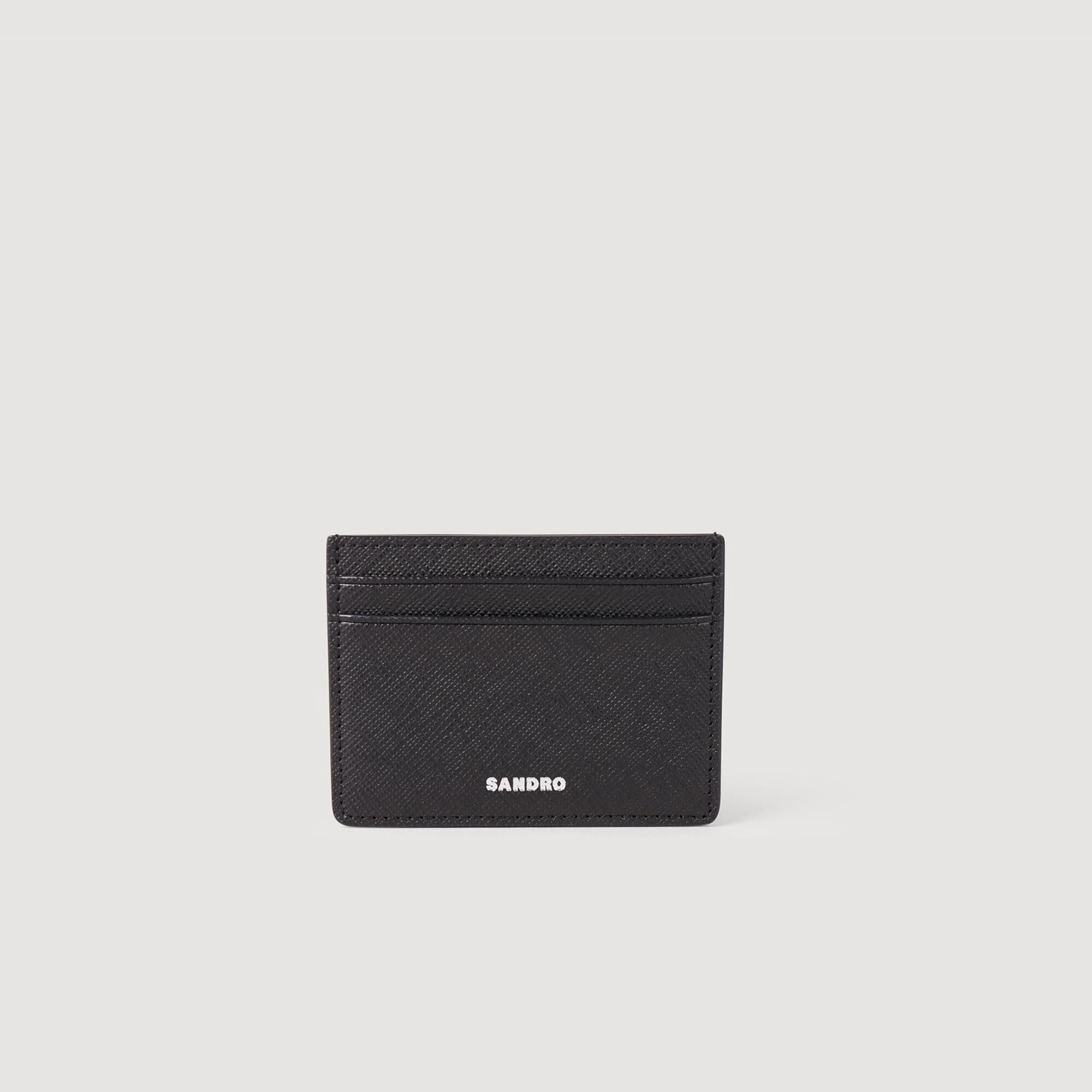 Sandro Men Reconstituted leather cardholder