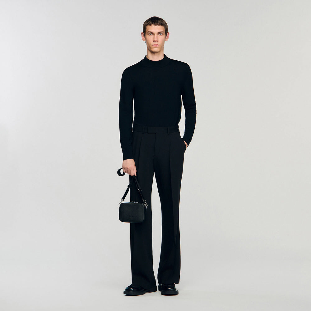 Sandro Men Small reconstituted leather bag