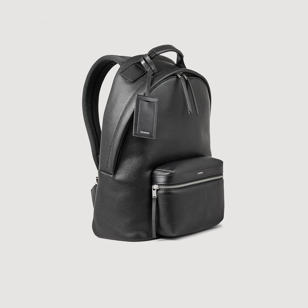 Sandro Men Coated canvas backpack