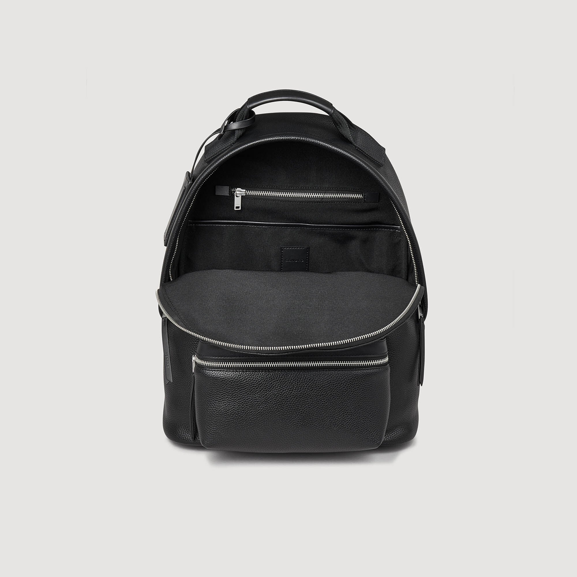 Sandro Men Coated canvas backpack