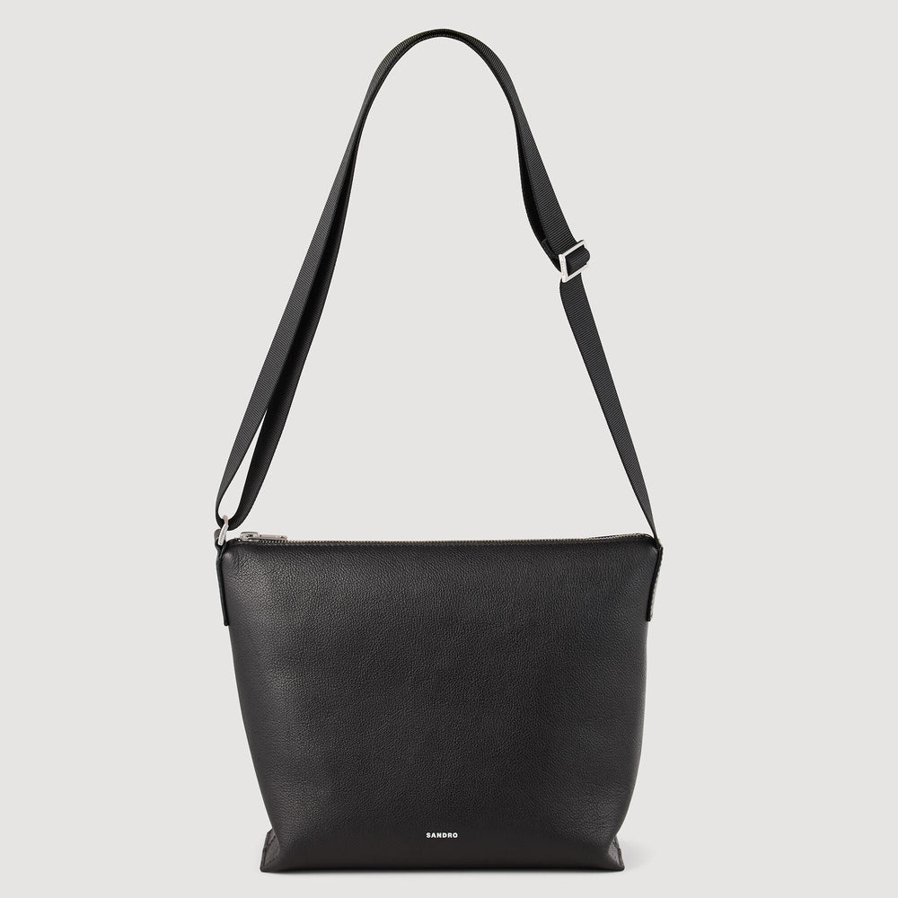 Sandro Men Grained leather satchel
