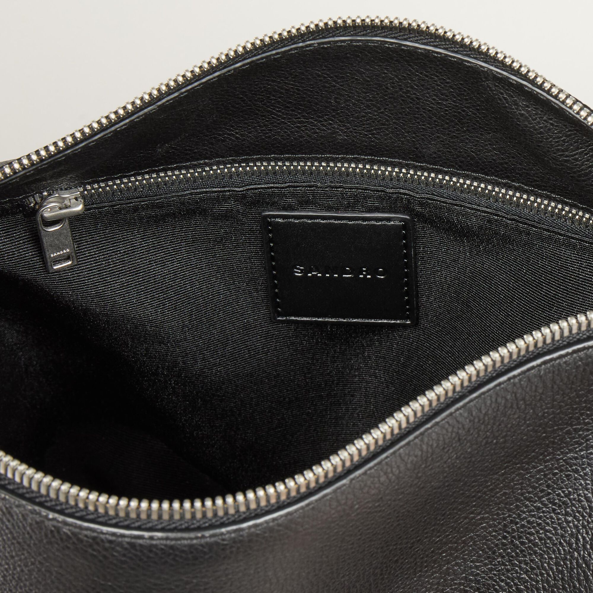 Sandro Men Grained leather satchel