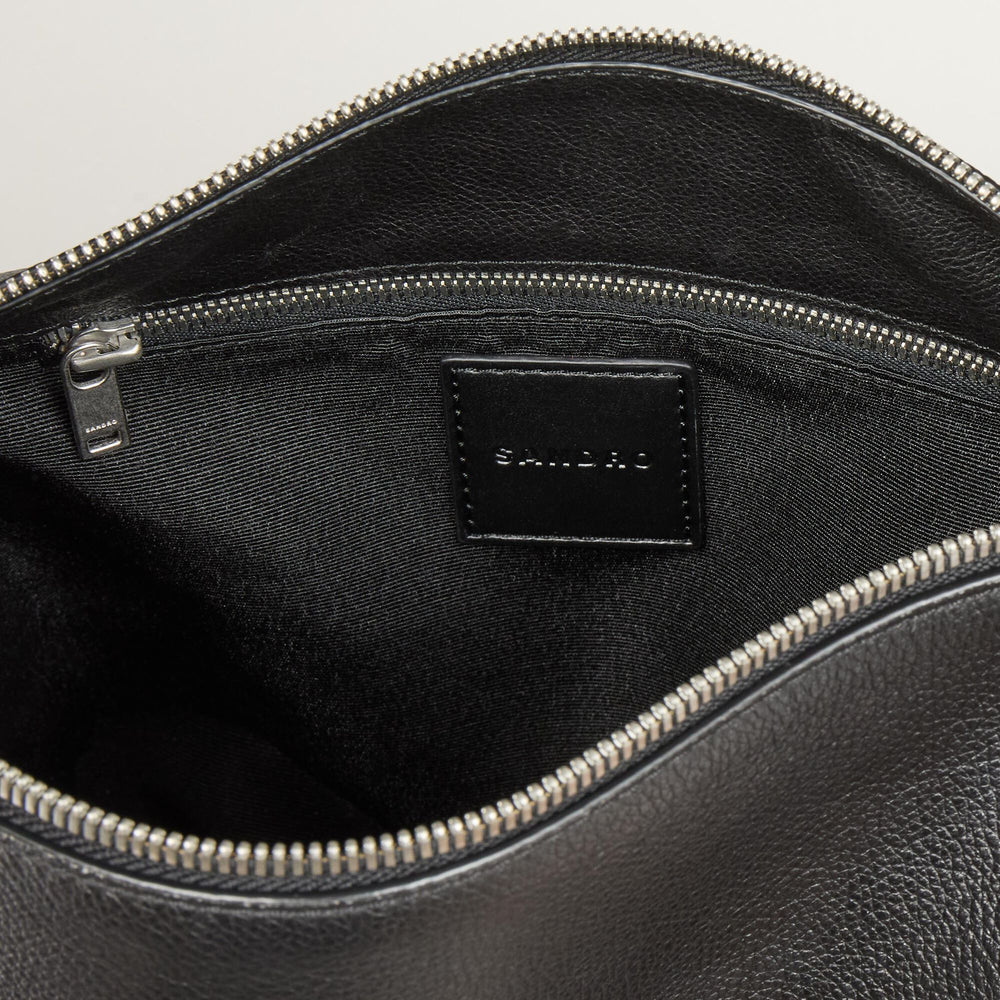 Sandro Men Grained leather satchel