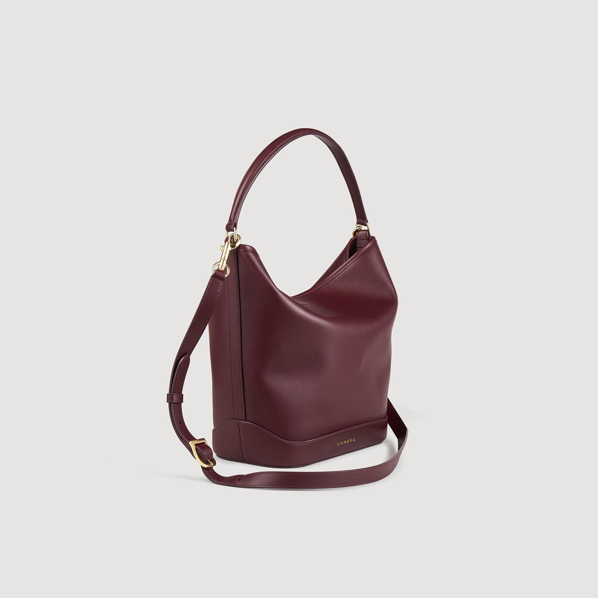Sandro Women TANGOSO leather bucket bag