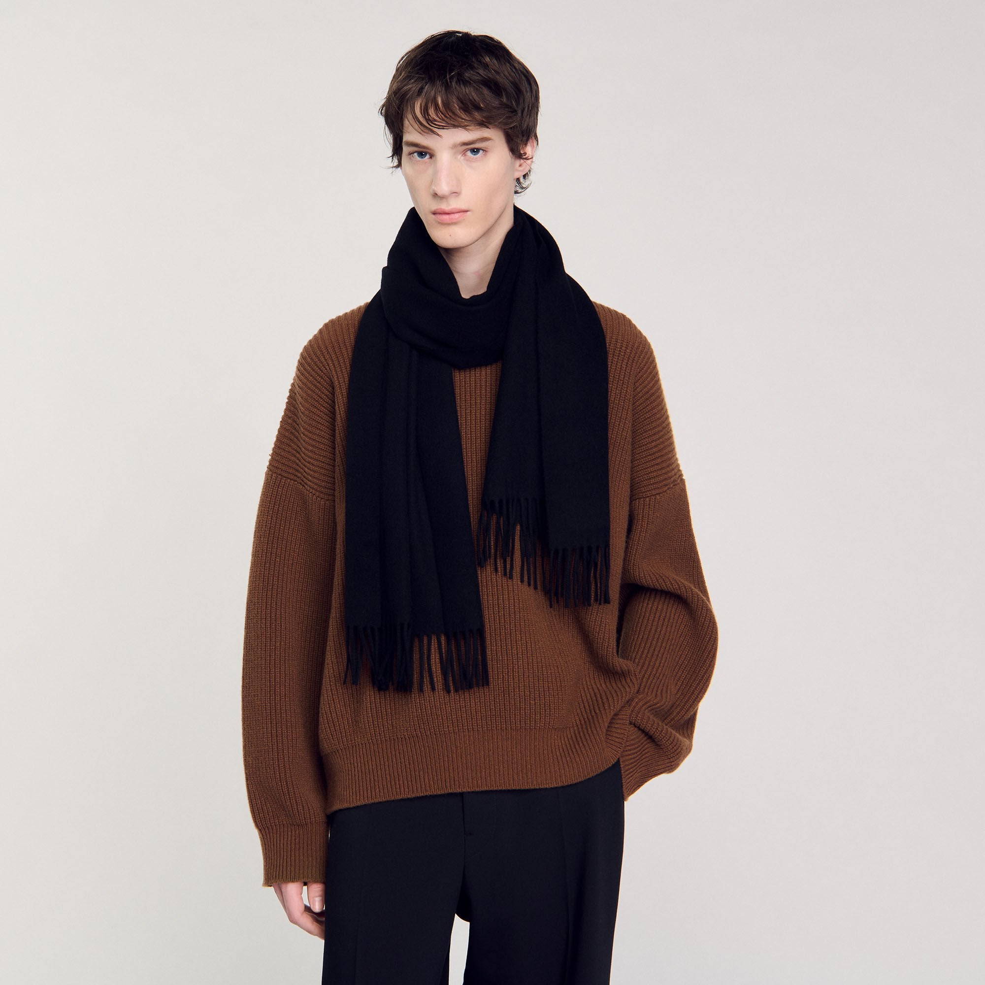 Sandro Men|Women Wool and cashmere scarf