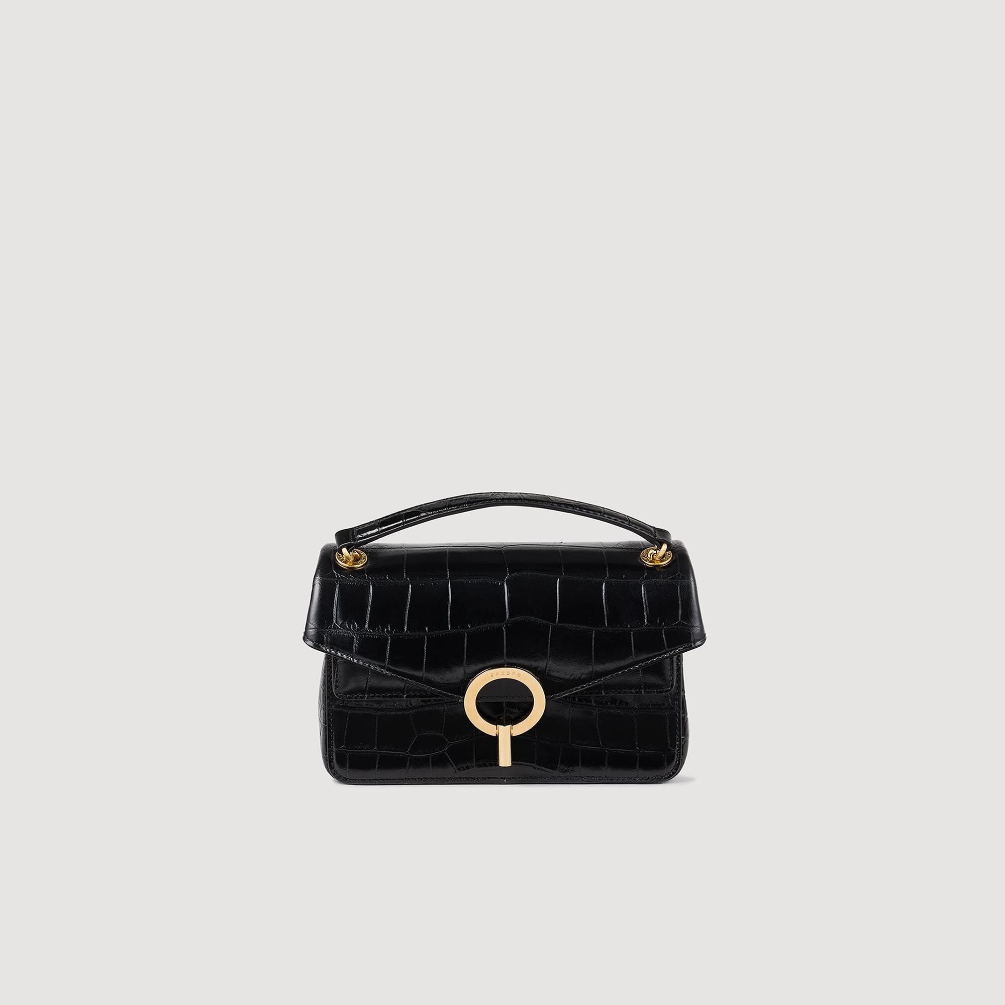 Sandro Women Mock croc leather Yza bag