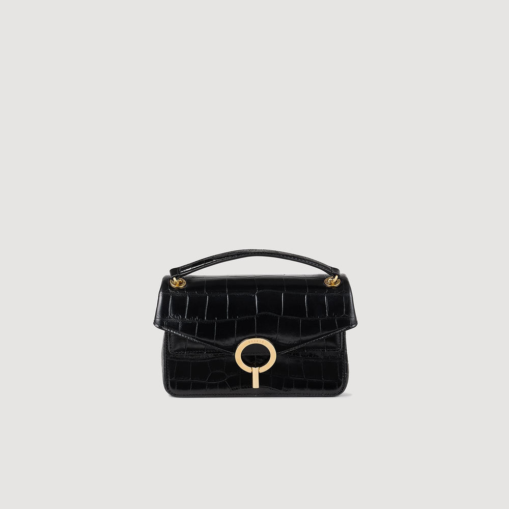 Sandro Women Mock croc leather Yza bag