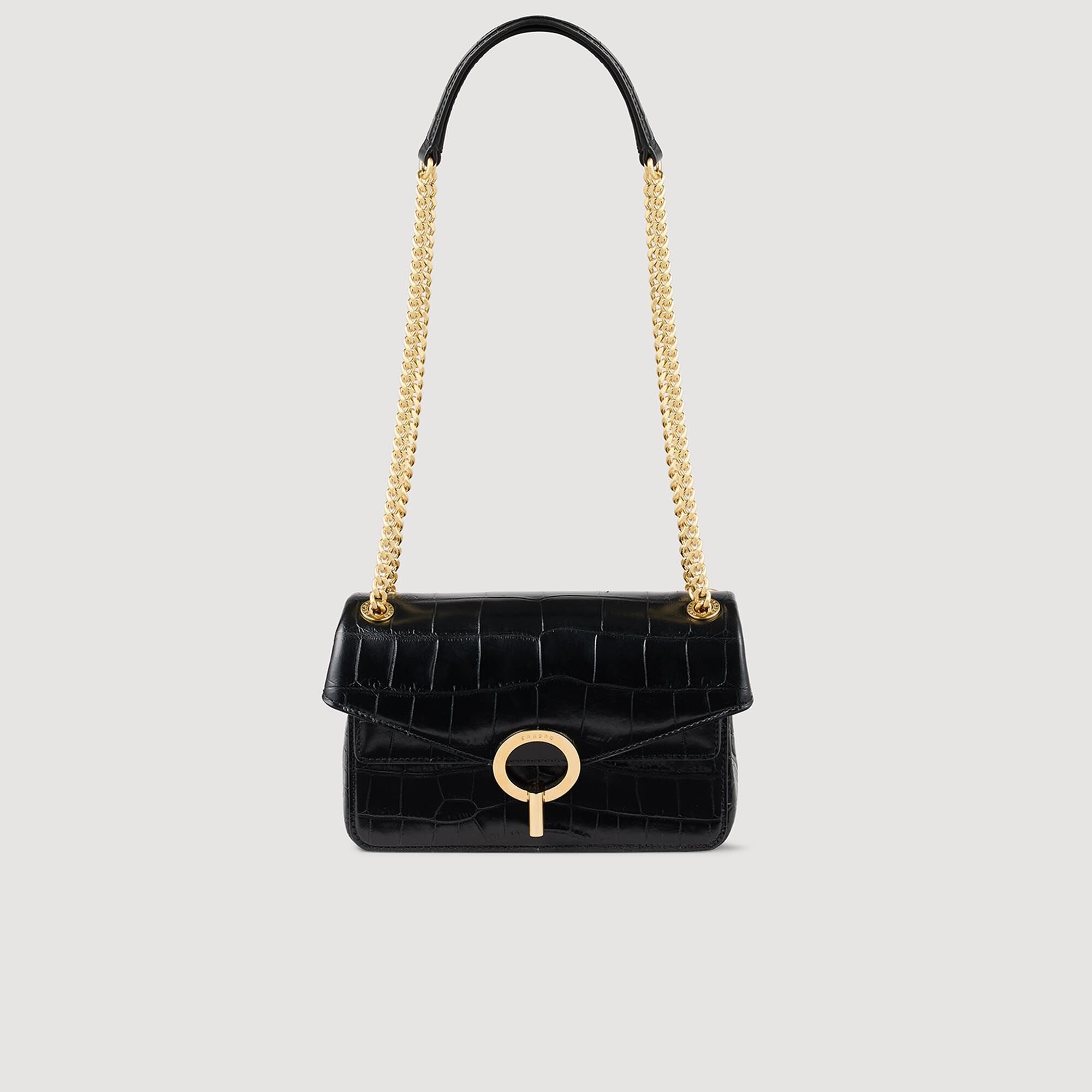 Sandro Women Mock croc leather Yza bag