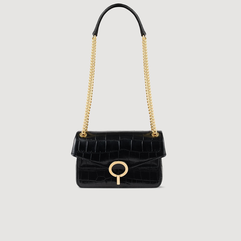 Sandro Women Mock croc leather Yza bag