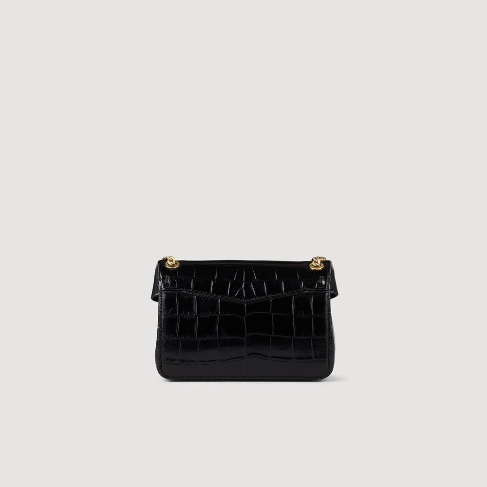 Sandro Women Mock croc leather Yza bag