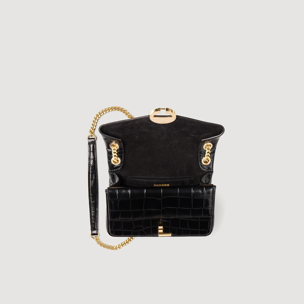Sandro Women Mock croc leather Yza bag