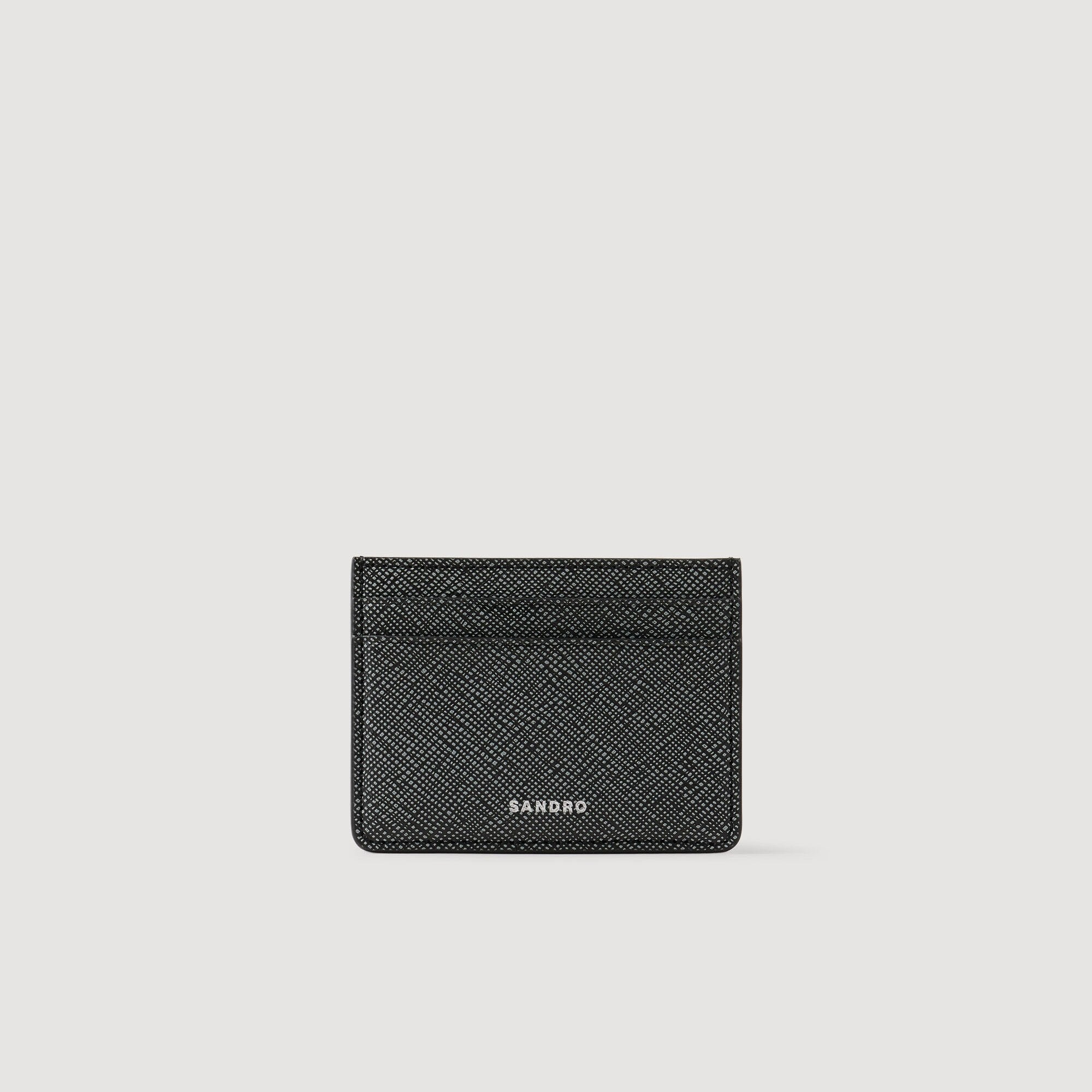 Sandro Men Reconstituted leather cardholder