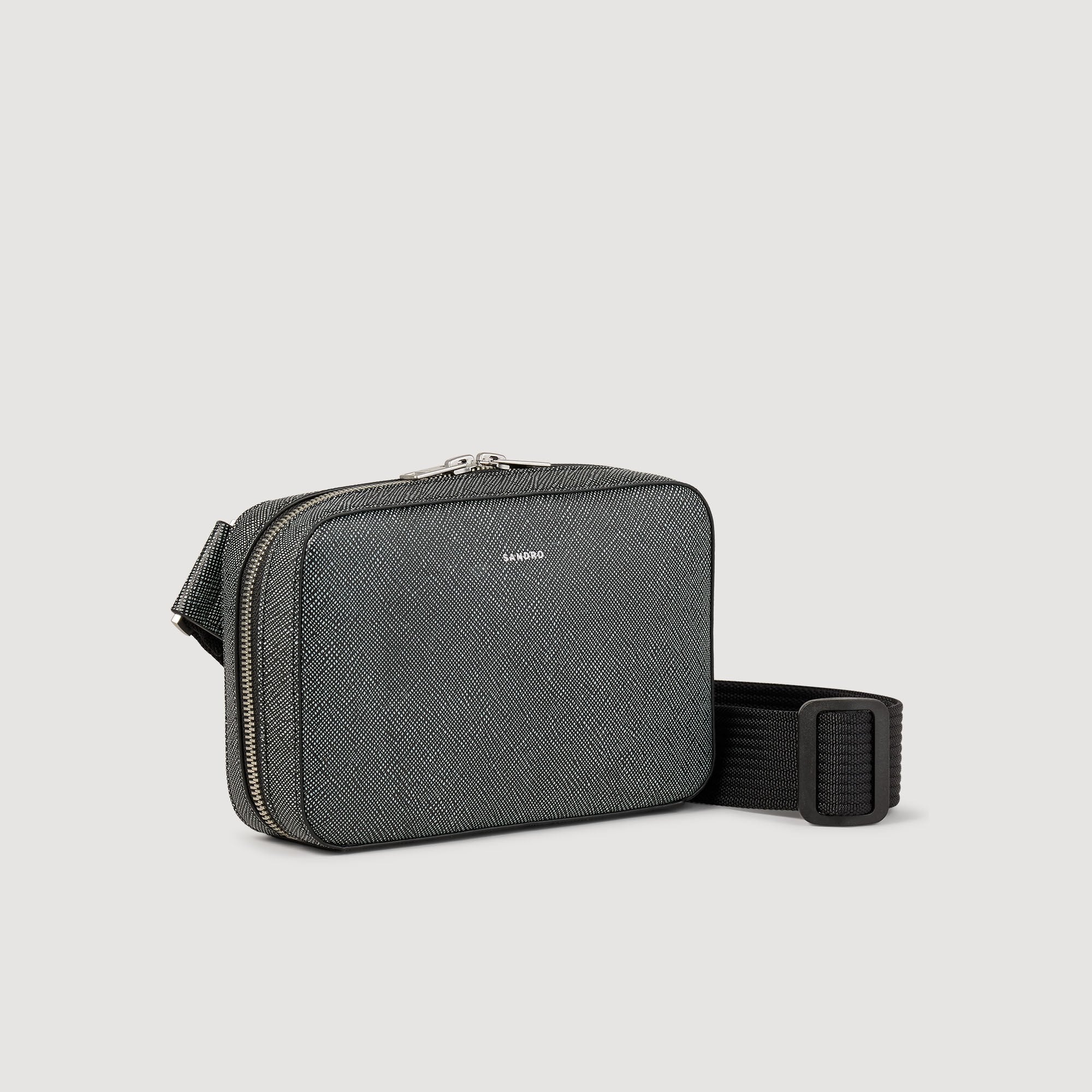Sandro Men Small reconstitued leather bag