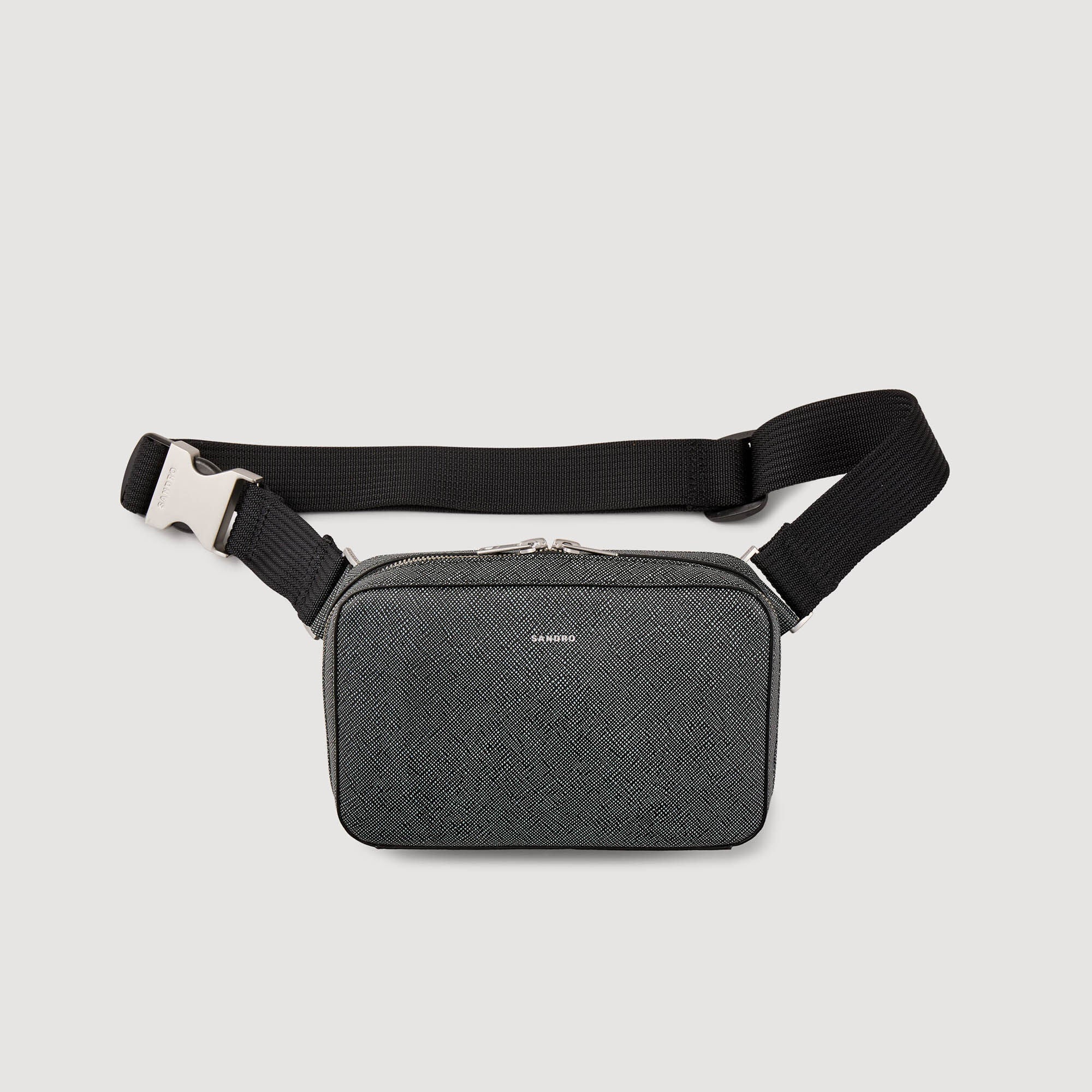 Sandro Men Small reconstitued leather bag