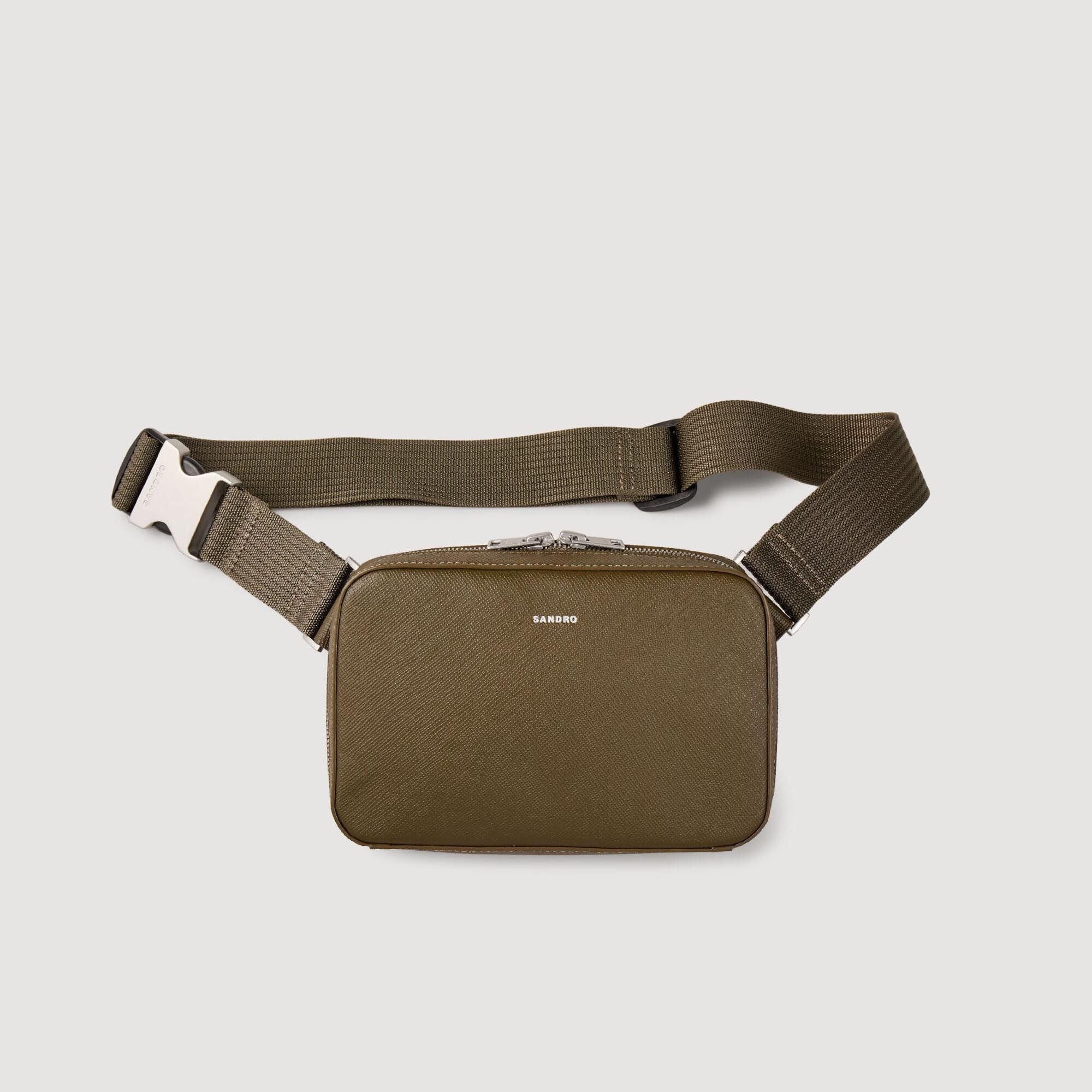 Sandro Men Small reconstitued leather bag