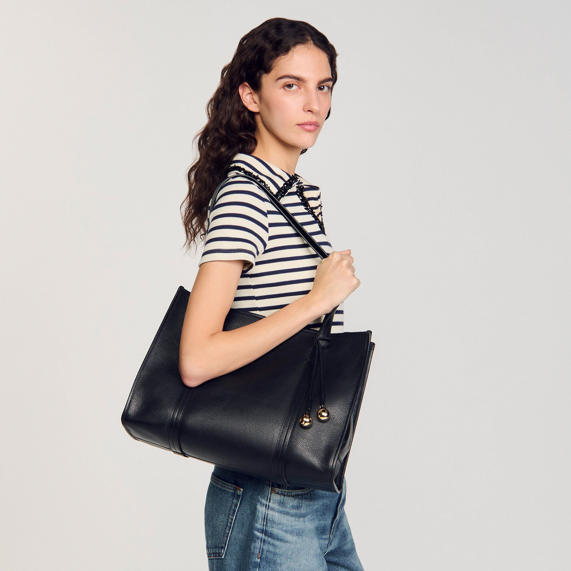 Sandro Women Soft leather tote bag