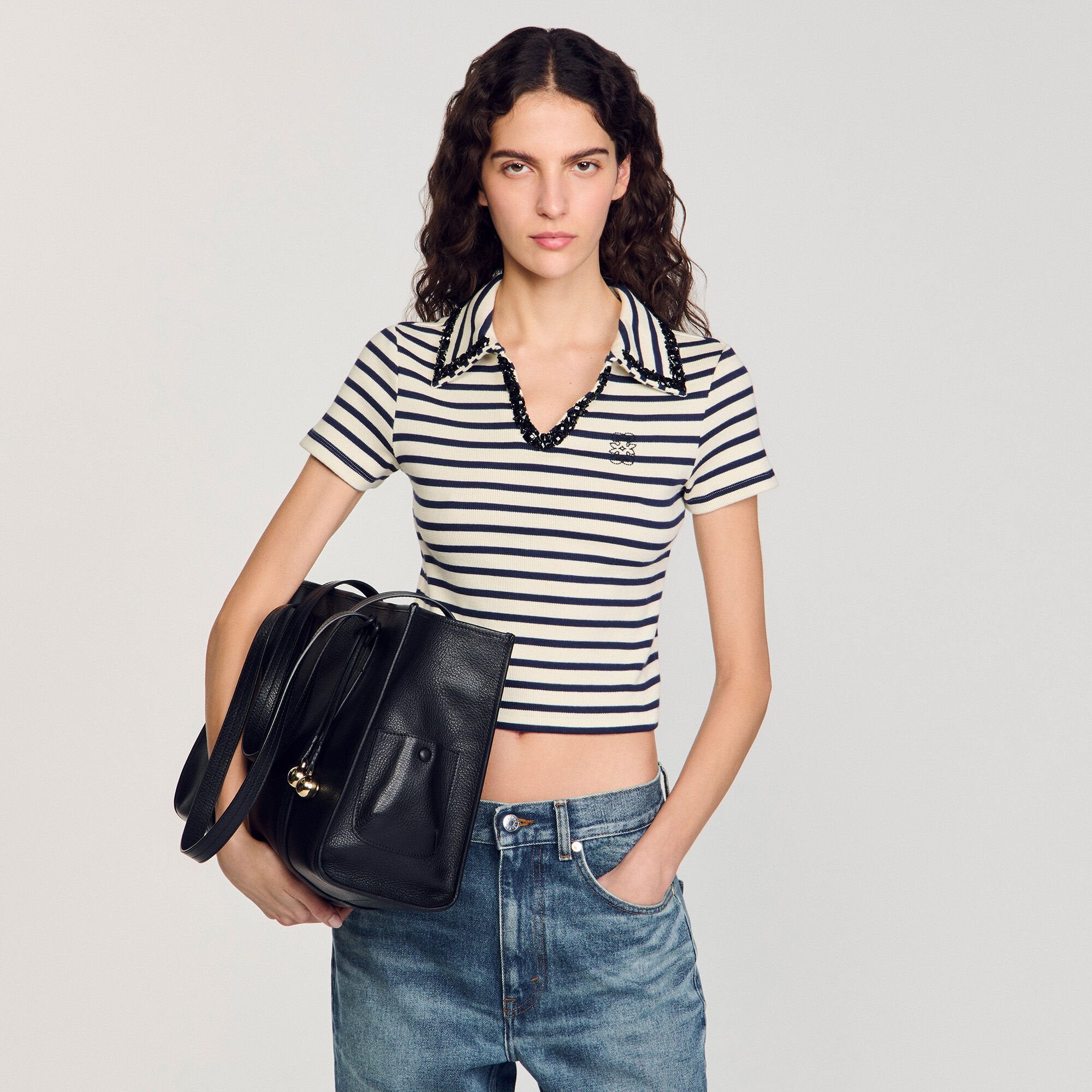 Sandro Women Soft leather tote bag