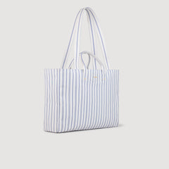 Sandro Women Striped canvas tote bag