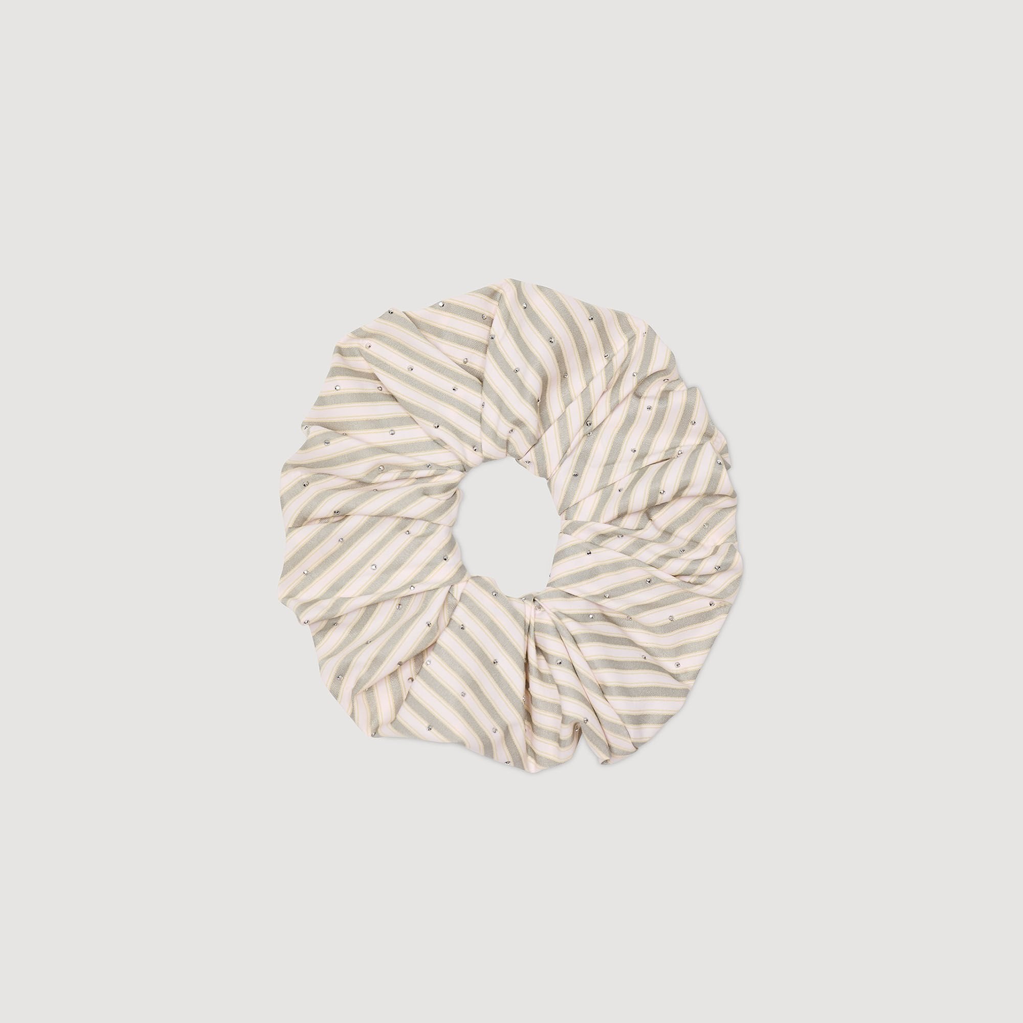 Sandro Women Rhinestone striped scrunchie