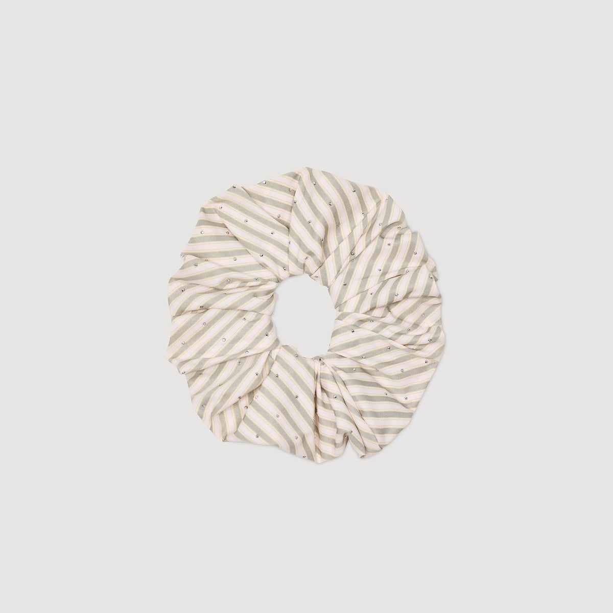 Sandro Women Rhinestone striped scrunchie