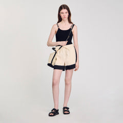 Sandro Women Tangoso canvas bucket bag