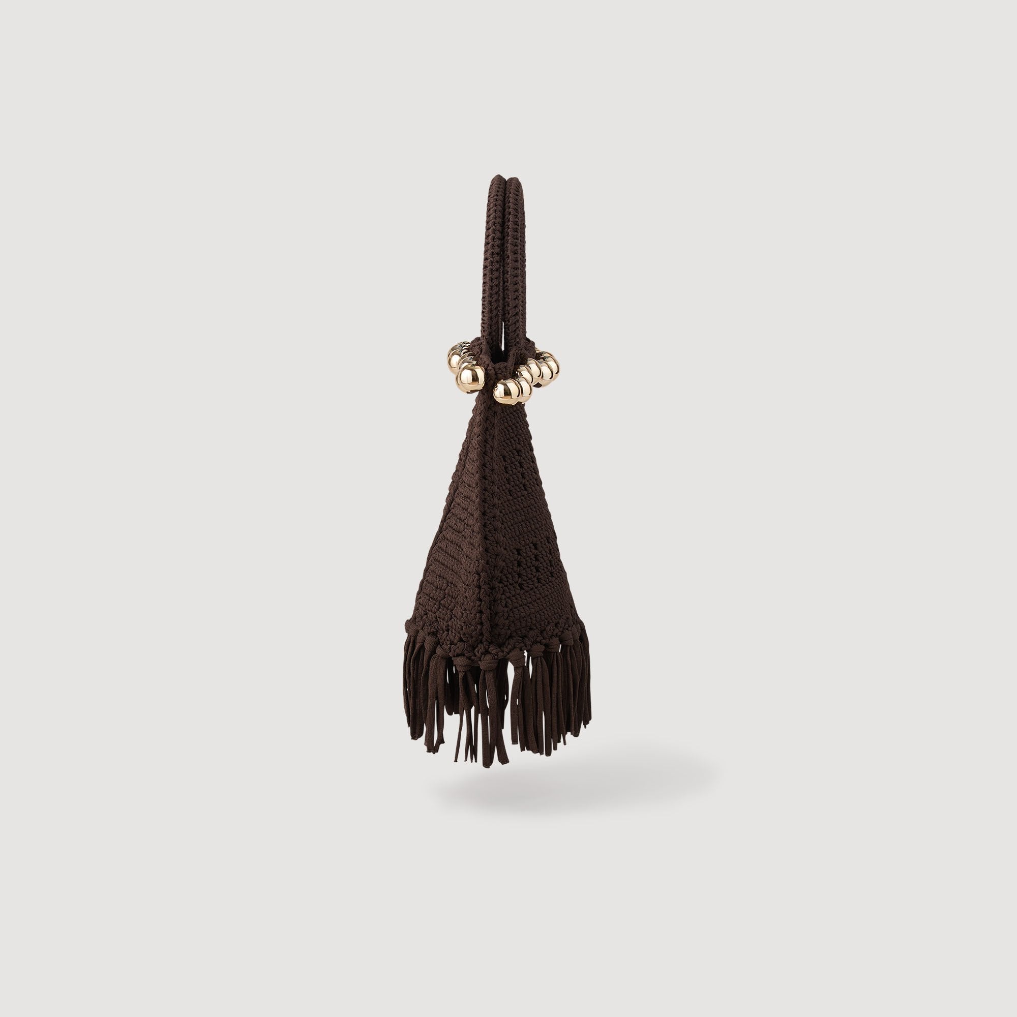 Sandro Women Small beaded fringed crochet bag