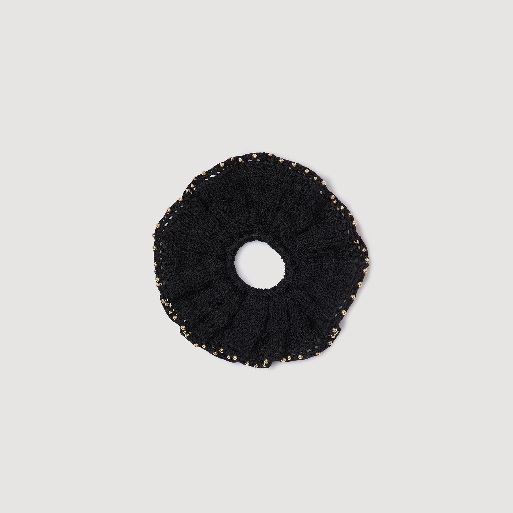 Sandro Women Beaded crochet scrunchie