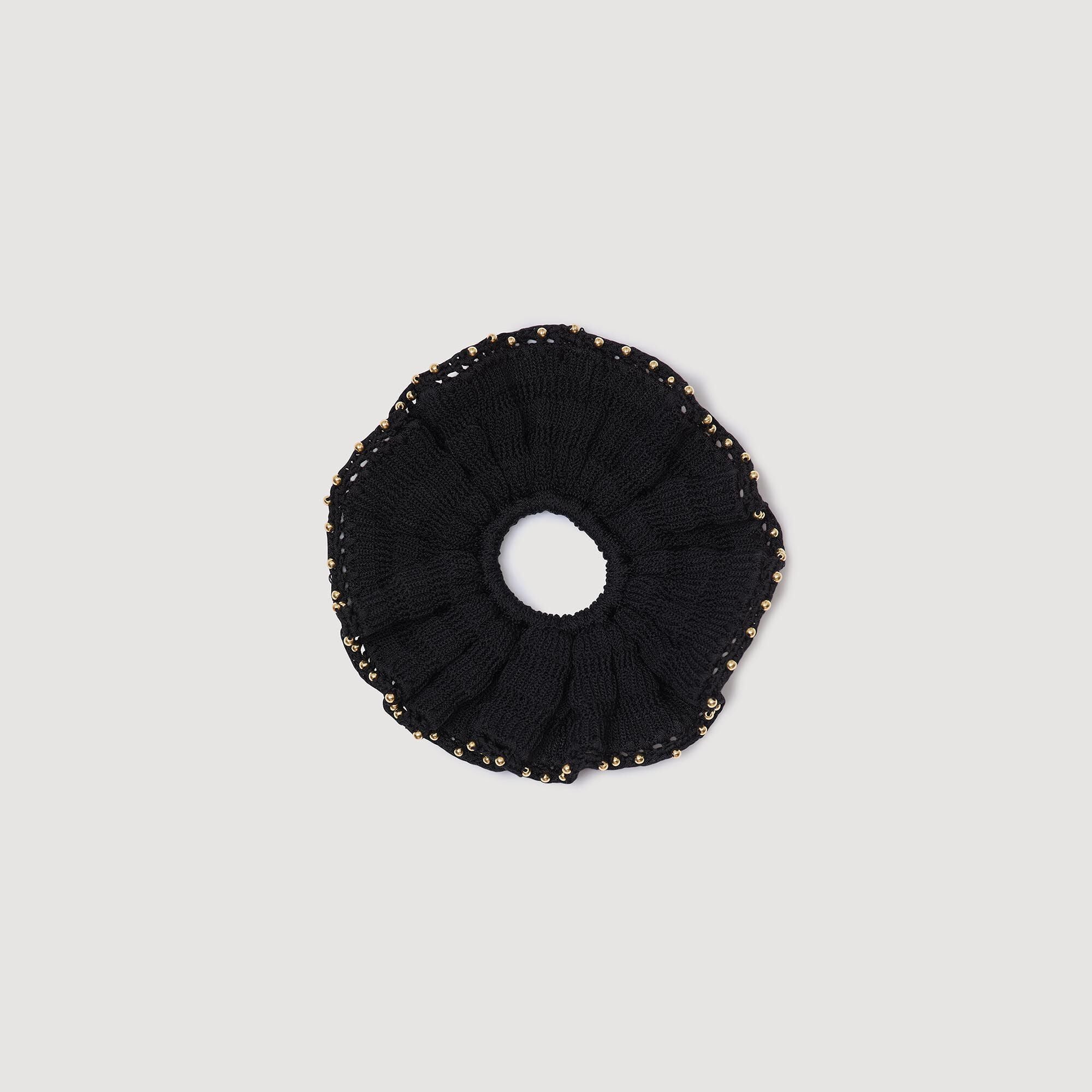 Sandro Women Beaded crochet scrunchie