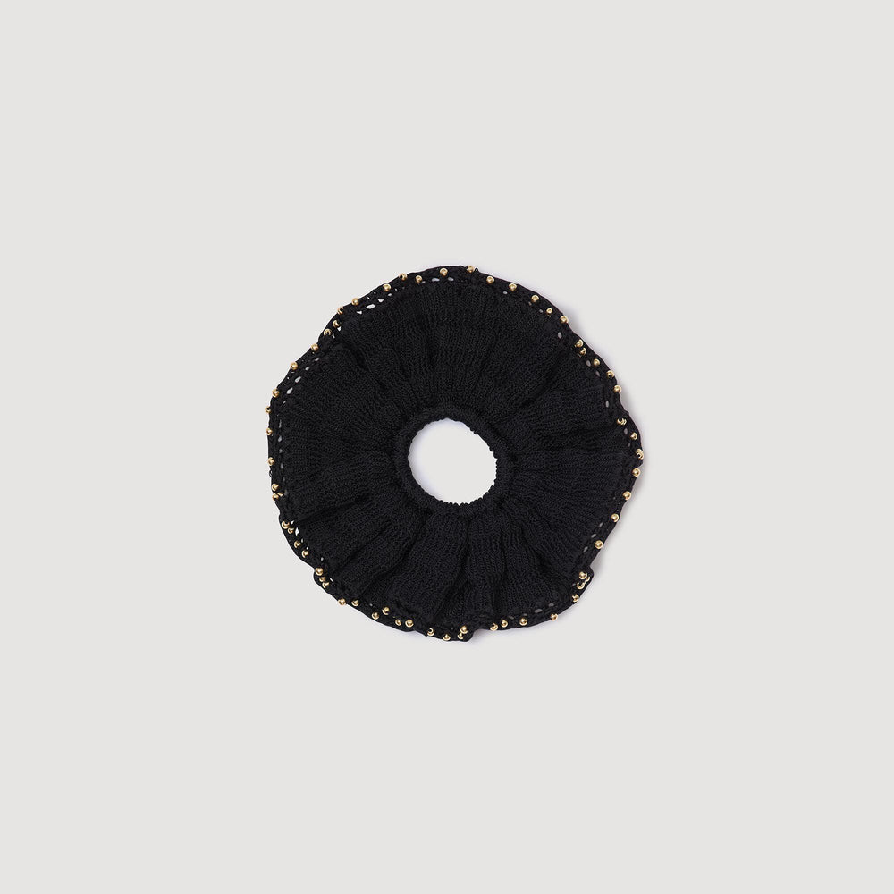 Sandro Women Beaded crochet scrunchie