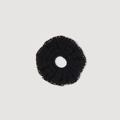 Sandro Women Beaded crochet scrunchie