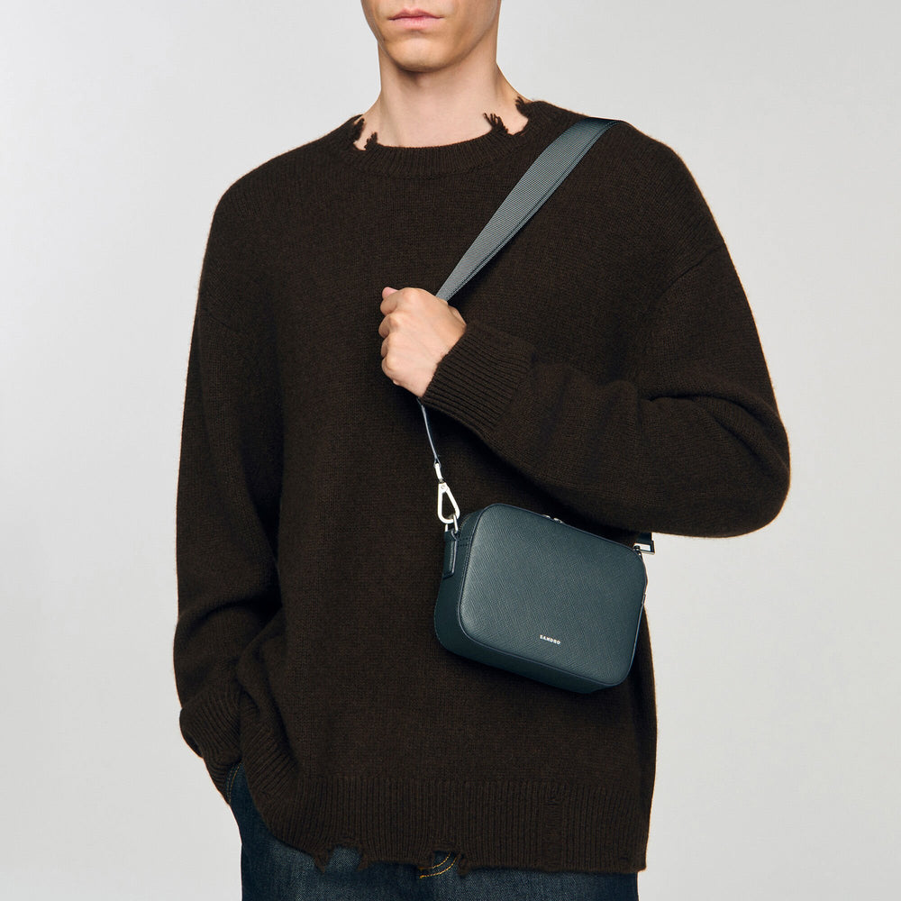 Sandro Men Small reconstituted leather bag
