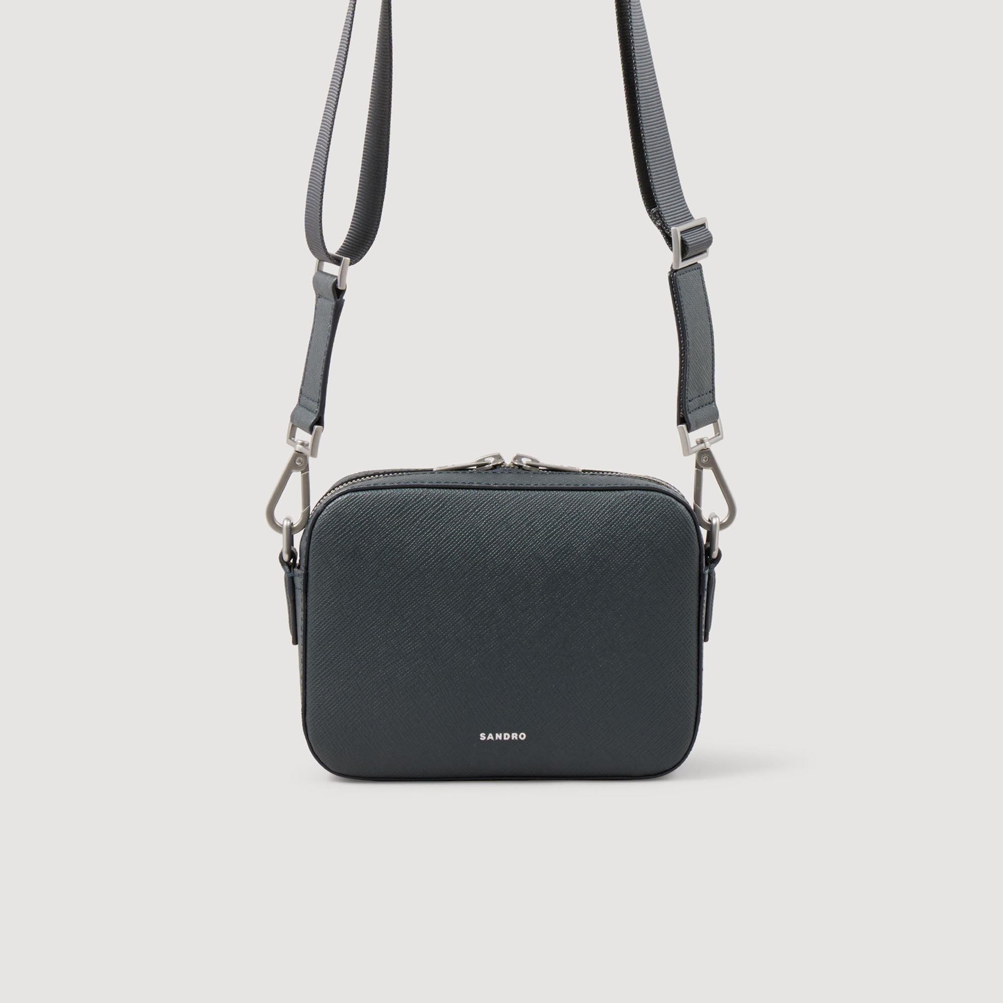 Sandro Men Small reconstituted leather bag
