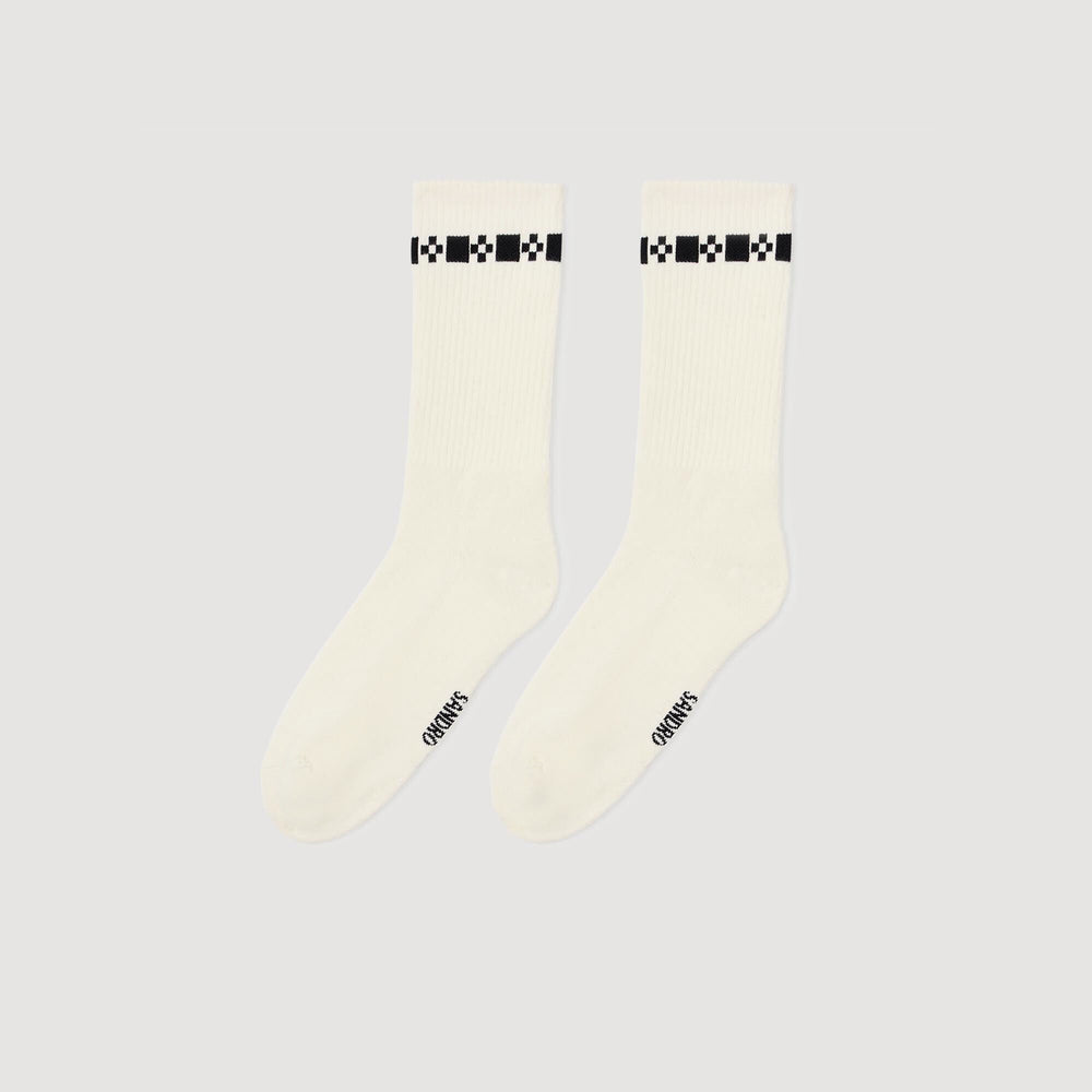 Sandro Men Cross signature embroidered socks