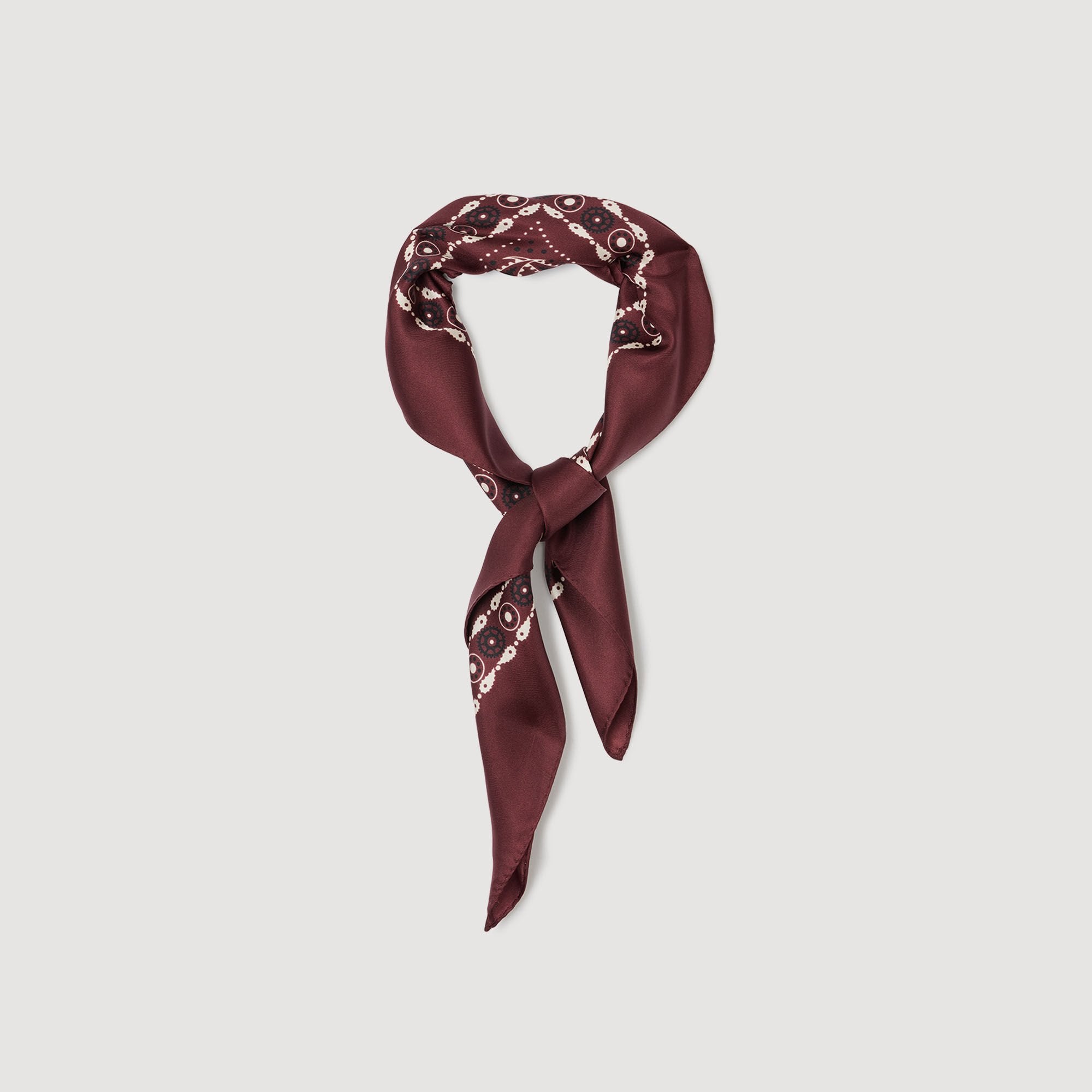 Sandro Women Silk bandana print scarf