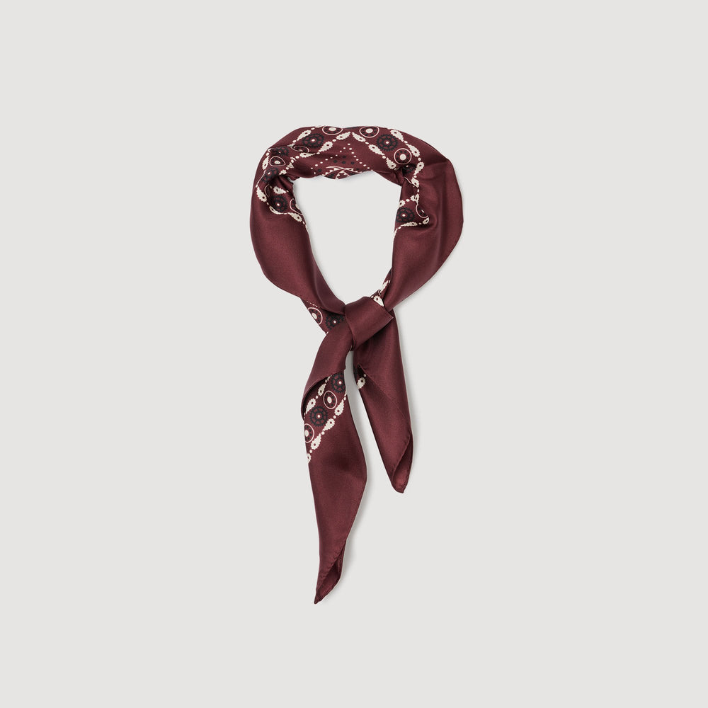 Sandro Women Silk bandana print scarf
