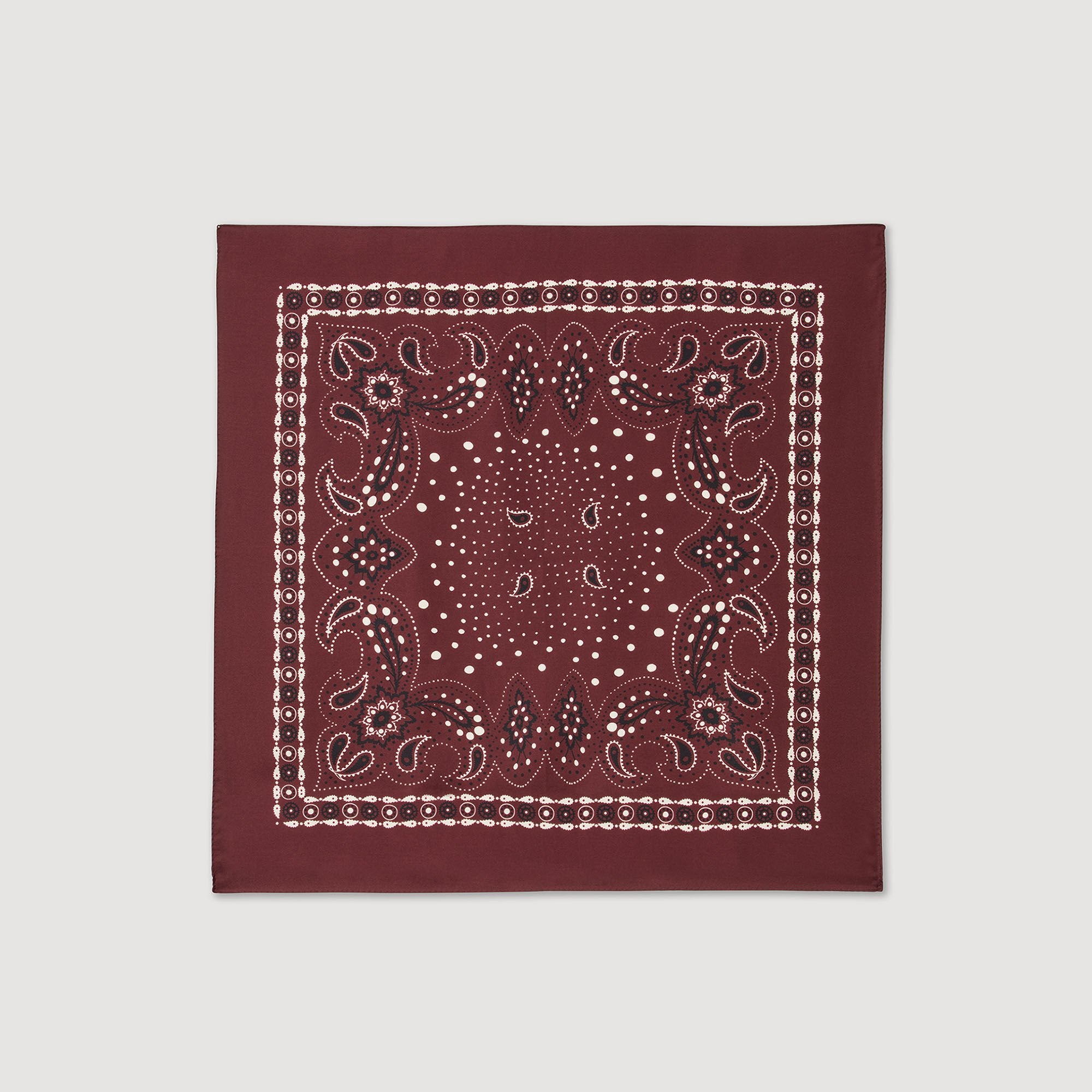Sandro Women Silk bandana print scarf