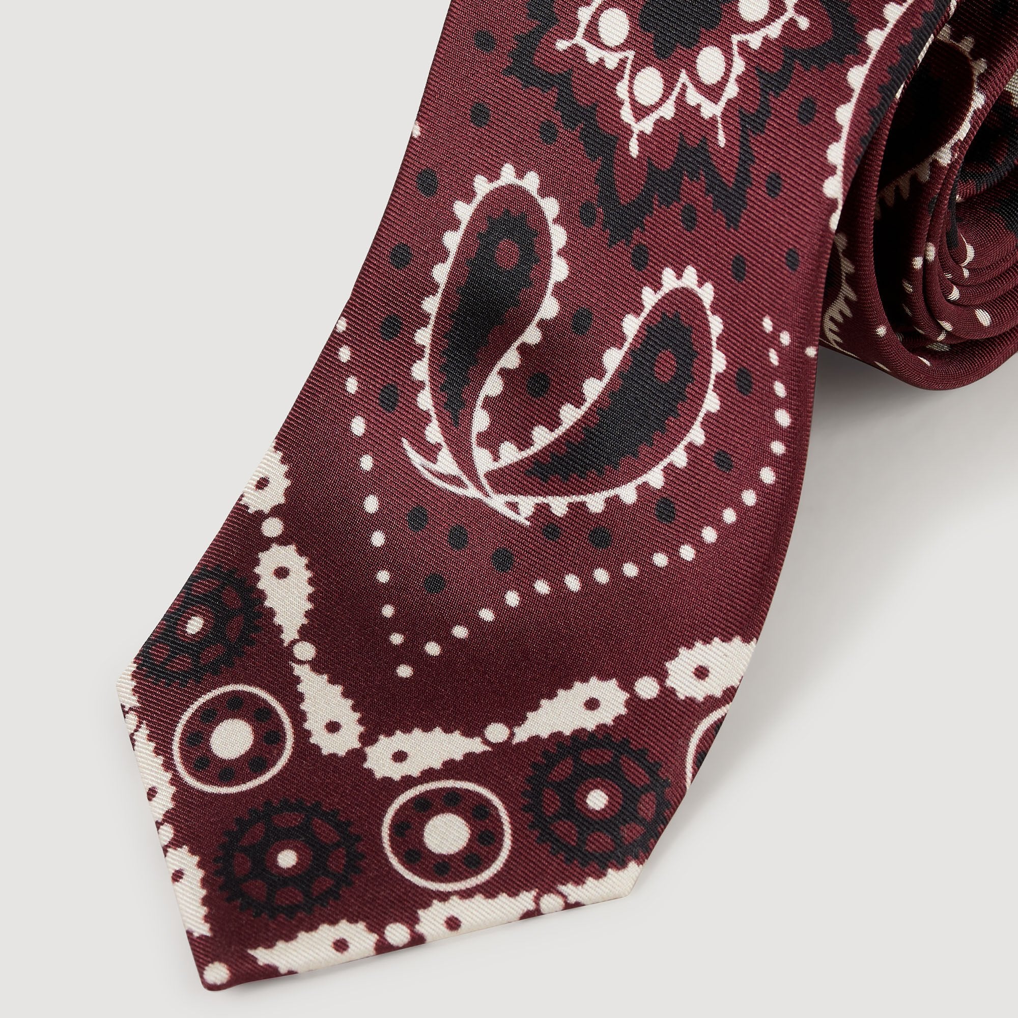 Sandro Women Silk paisley print tie