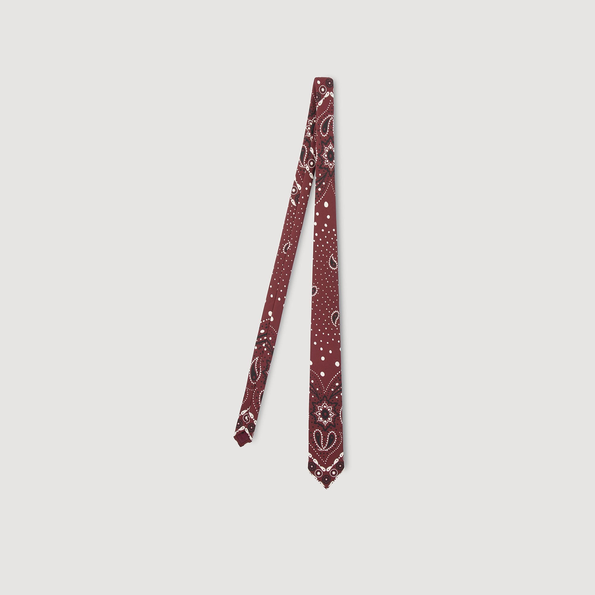 Sandro Women Silk paisley print tie