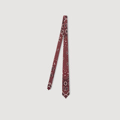 Sandro Women Silk paisley print tie