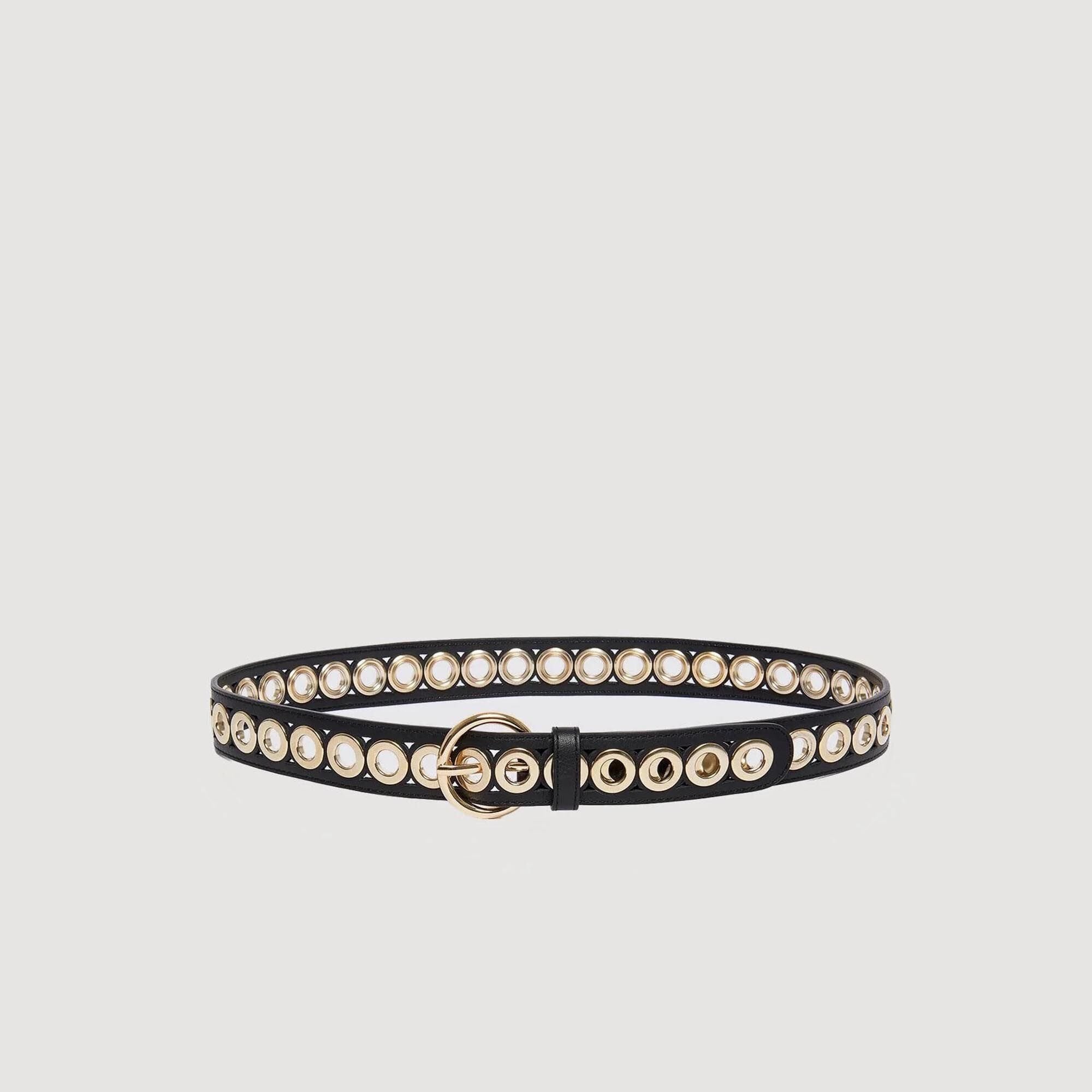 Sandro Women Belt with round buckle and eyelets