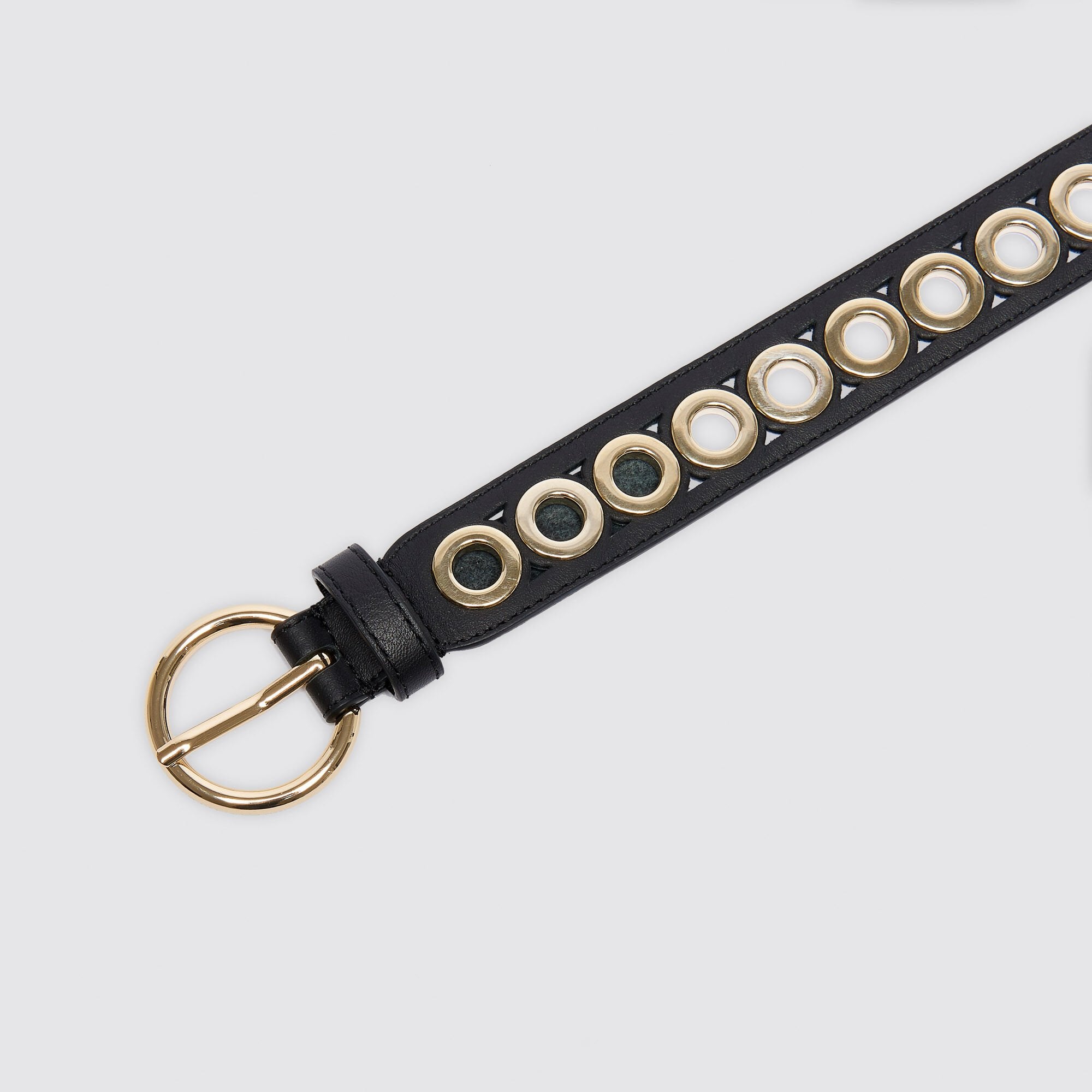 Sandro Women Belt with round buckle and eyelets