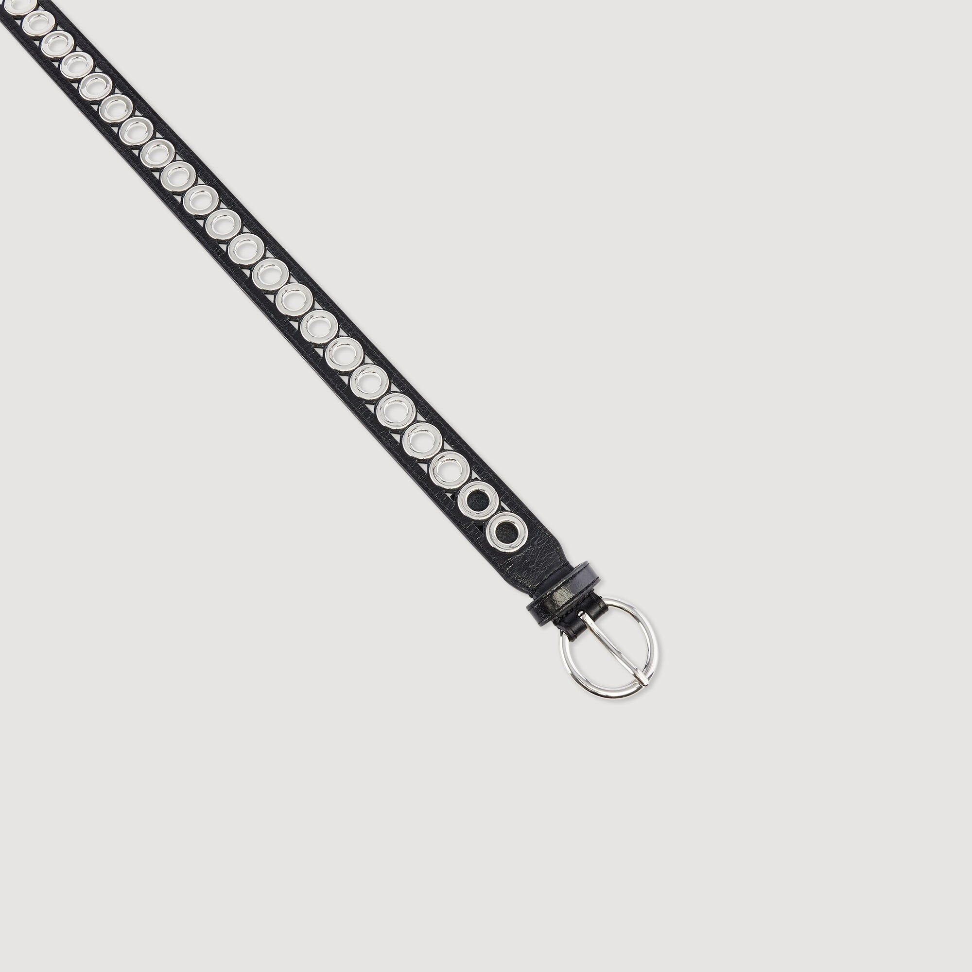 Sandro Women Belt with round buckle and eyelets